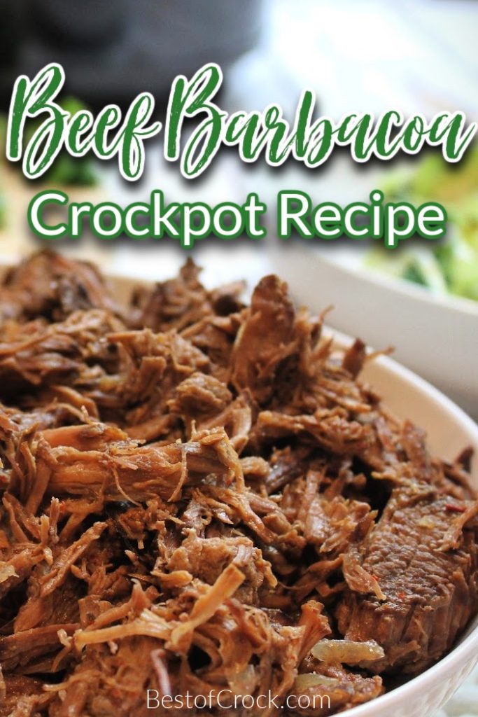Our delicious beef barbacoa crock pot recipe is full of flavor and perfect for tacos, fajitas, beef bowls, burritos and more making delicious family dinners that everyone will love. Mexican Recipes | Crockpot Dinner Recipes | Low Carb Mexican Recipe | Keto Crockpot Recipes | Beef Crockpot Recipes | Taco Tuesday Recipes | Crockpot Mexican Recipes | Crockpot Recipes for Taco Tuesday #crockpotrecipes #partyfood
