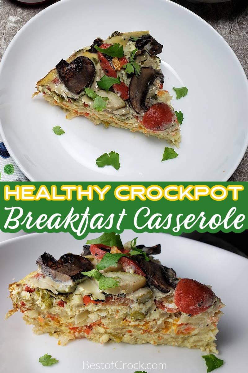 This crockpot breakfast casserole recipe is like a fresh veggie omelet because it is chock full of healthy ingredients and fits into many diet meal plans. Breakfast Casserole with Veggies | Healthy Breakfast Casserole | Crockpot Breakfast Recipes | Overnight Crockpot Recipes | Easy Crockpot Recipes | Crockpot Recipes with Eggs | Crockpot Recipes with Veggies | Healthy Breakfast Recipes #crockpotrecipe #breakfastrecipes via @bestofcrock