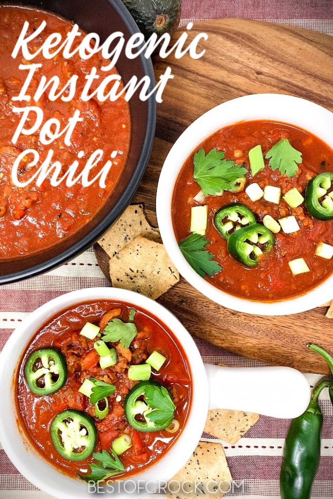 There are many ways to make chili but the best might be the beanless Instant Pot ketogenic chili that is perfect for any low carb diet. Instant Pot Chili Recipe | Low Carb Chili Recipe | Keto Chili Recipe | Low Carb Beef Chili | Low Carb Pork Chili | Keto Instant Pot Recipe #keto #instantpot