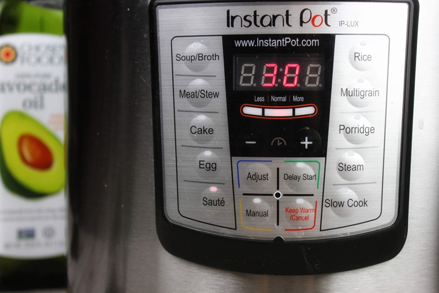 Instant Pot Cooking Tips and Tricks Close Up of the Front of an Instant Pot