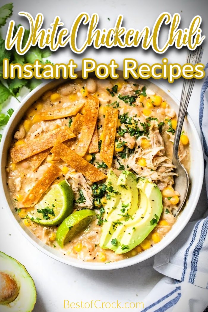 The best Instant Pot white chicken chili recipes give you an amazing dinner, leftovers perfect for lunch, and and easy recipe the kids will eat. Instant Pot Chili Recipes | Pressure Cooker White Chili Recipes | Instant Pot Recipes with Chicken | Chicken Pressure Cooker Recipes | Instant Pot Lunch Recipes | Instant Pot Dinner Recipes | Family Dinner Recipes with Chicken #instantpotrecipes #chickenchili
