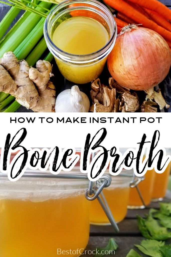 Knowing how to make Instant Pot bone broth can help you save money at the grocery store and add the plethora of bone broth health benefits to your meals. Instant Pot Bone Broth for Soups | Instant Pot Broth Recipes | How to Make Bone Broth | Instant Pot Chicken Bone Broth | Instant Pot Beef Bone Broth | Healthy Instant Pot Recipes | Leftover Chicken Recipes #instantpot #bonebroth