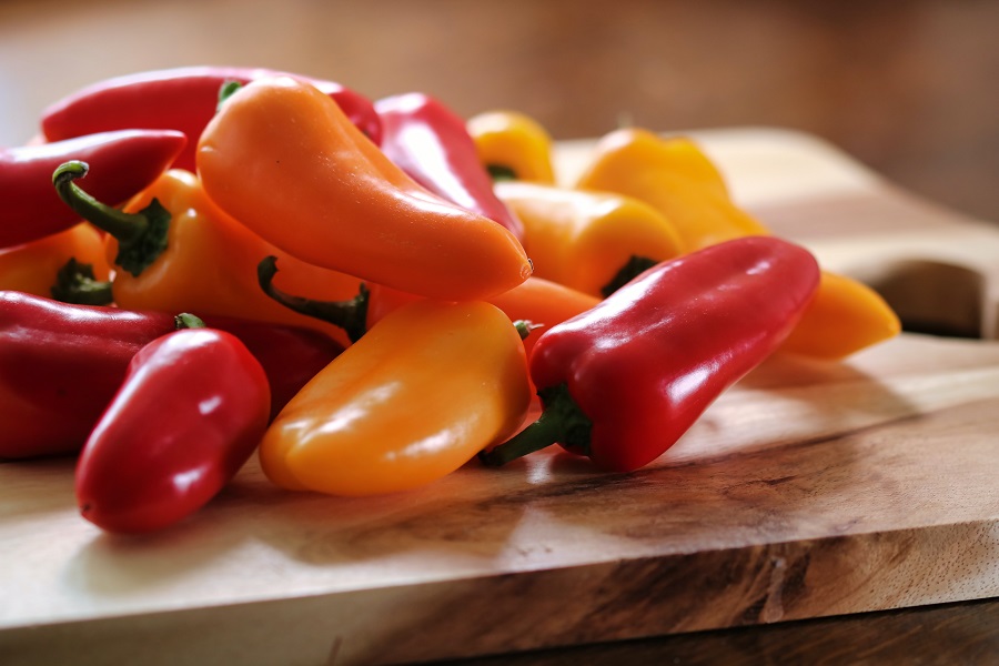 Instant Pot White Chicken Chili Recipes Close Up of Peppers on a Cutting Board