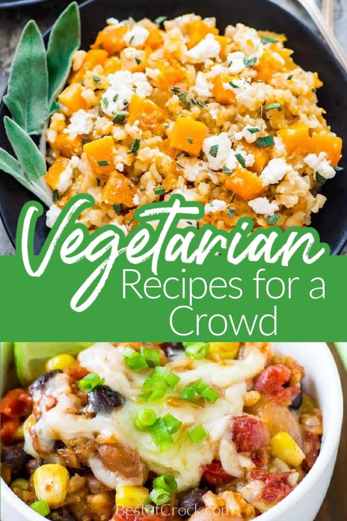 Vegetarian crockpot recipes offer meal prep and dinner party recipe options so everyone can enjoy a delicious recipe, regardless of dietary restrictions. Easy Crockpot Recipes | Party Recipes | Party Food Ideas | Slow Cooker Recipes | Vegetarian Party Recipes #vegetarian #slowcooker