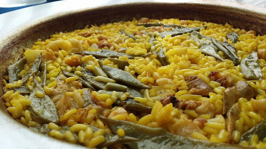 Instant Pot Spanish Rice vs Mexican Rice Close Up of a Skillet with Spanish Rice