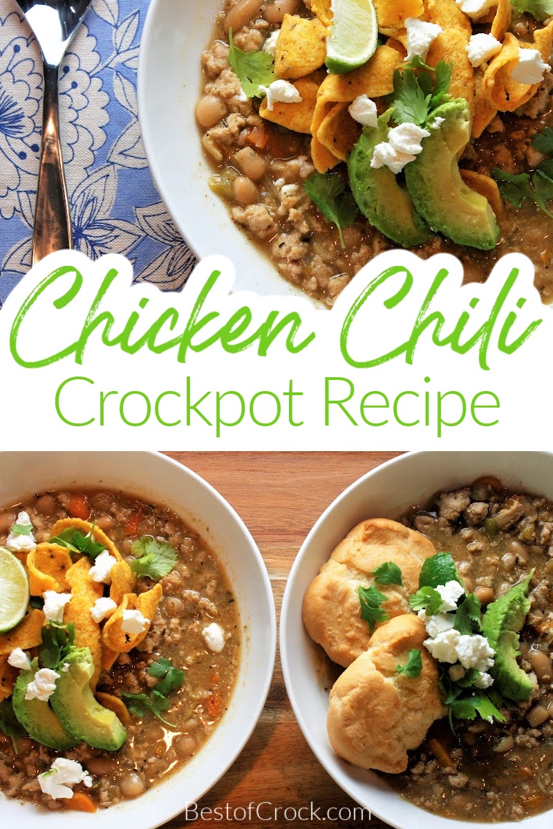 This crockpot ground chicken chili recipe is easy to make and low in fat, making it perfect for a healthy diet. Friends and family are sure to enjoy this homemade chili recipe, too! Slow Cooker Chicken Chili | Crockpot White Chicken Chili | Homemade Chili Recipe | Homemade Chili with Chicken | How to Make Chili in a Crockpot | Crockpot Dinner Recipes | Slow Cooker Comfort Food Recipes | Crockpot Recipes with Chicken #crockpot #chili via @bestofcrock