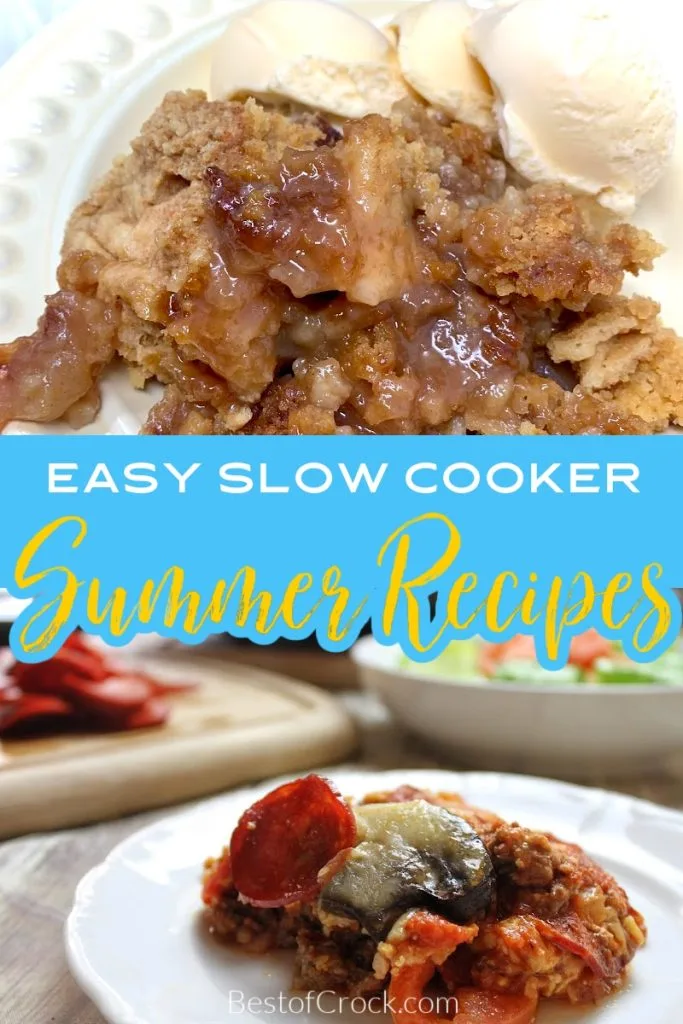 The best slow cooker summer recipes can save you from the heat of the kitchen, but still allow you to enjoy delicious and easy meals. Crockpot Recipes for Summer | Crockpot Summer Recipes | Summer Dinner Ideas | Tips for Cooking During Summer | Summer Party Recipes | Crockpot Party Recipes Summer | Summer Lunch Recipes | Crockpot Recipes for Lunch | Crockpot Dessert Recipes | Crockpot Summer Dessert Recipes #slowcookerrecipes #summerrecipes