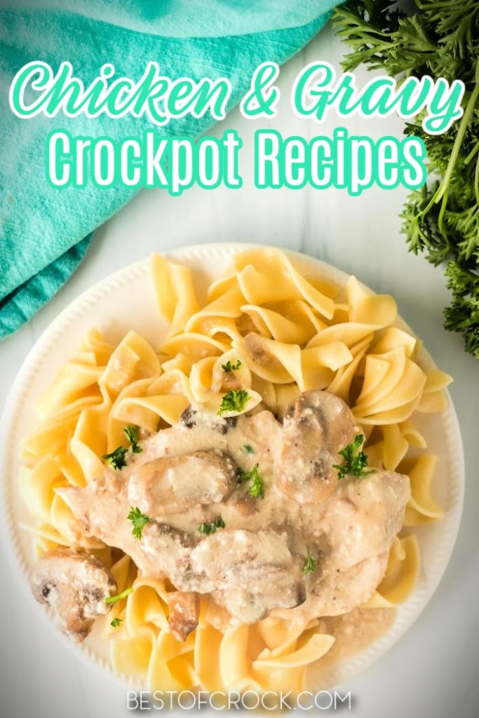 The best chicken and gravy crockpot recipes are filled with flavor and could serve as an entire meal in one dish. Crockpot Recipes with Chicken | Slow Cooker Recipes with Chicken | Chicken Dinner Recipes | Chicken Breast Recipes | Chicken Thighs Recipes | Dinner Recipes for a Crowd | Healthy Chicken Recipes | Flavorful Recipes with Chicken #chickenrecipes #crockpotrecipes