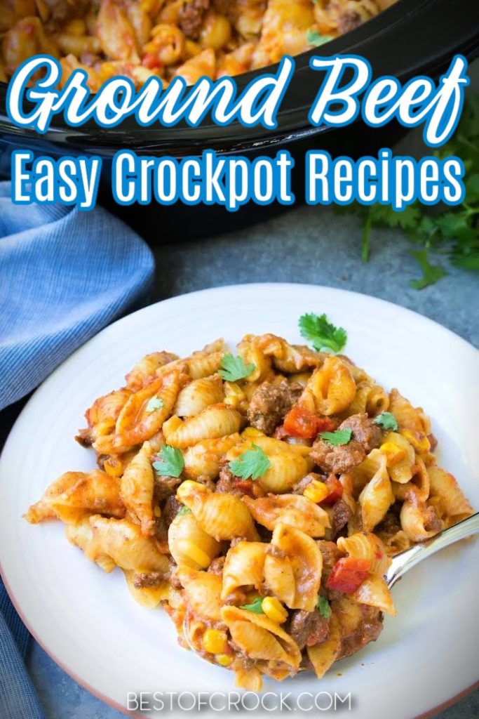 Use crockpot recipes with ground beef to make meal prep easier during the busy week or all month long! Set it and forget it with this easy dinner recipe. Ground Beef Crockpot Recipes | Crockpot Dinner Ideas | Crockpot Beef Recipes | Ground Beef Dinner Recipes | Slow Cooker Dinner Recipes | Slow Cooker Ground Beef Recipes | Dinner Recipes with Beef | Beef Recipes for Families | Easy Dinner Recipes | Meal Prep Recipes #crockpotrecipes #dinnerrecipes