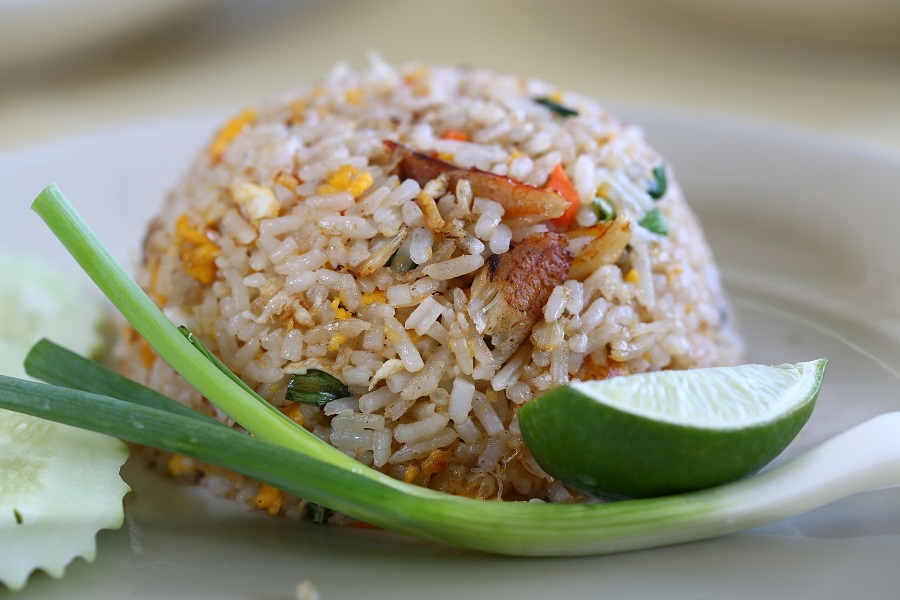  Instant Pot Chicken Fried Rice Recipes Close Up of a Pile of Fried Rice