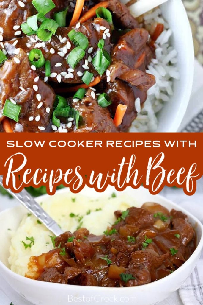 The best slow cooker recipes with beef are filled with flavor and can make enjoying your meals and your time easier than ever. Slow Cooker Dinner Recipes | Crockpot Dinner Recipes | Crockpot Recipes with Beef | Beef Dinner Recipes | Ground Beef Crockpot Recipes | Ground Beef Slow Cooker Recipes | Healthy Dinner Recipes | Easy Dinner Recipes | Crockpot Beef Roast Recipes | Family Dinner Recipes | Crockpot Family Dinner Recipes #slowcookerrecipes #recipeswithbeef