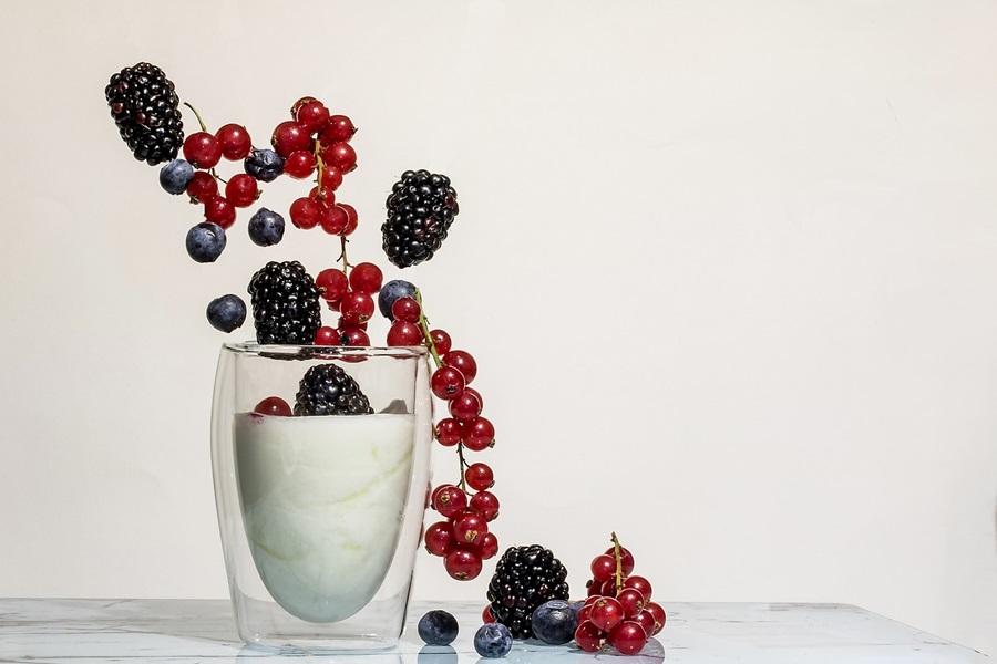 How to Make Instant Pot Yogurt Berries Falling into a Glass of Yogurt