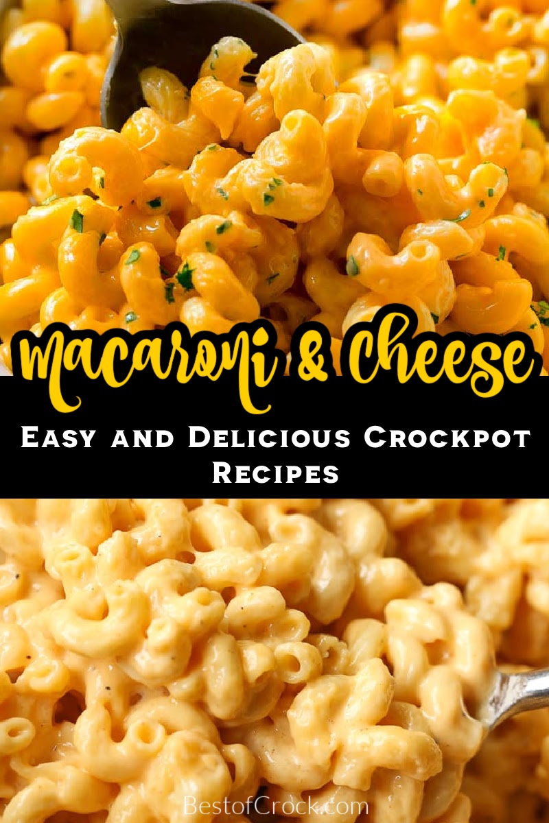 The best Crock Pot mac and cheese recipes are easy to make and any serious lover of crock pot recipes is sure to enjoy them. Crockpot Mac and Cheese Recipes | Easy Dinner Recipes | Make Ahead Lunch Recipes | Slow Cooker Macaroni and Cheese | Slow Cooker Dinner Recipes | Slow Cooker Side Dish Recipes | Recipes for Kids | Crockpot Pasta Recipes | Pasta Recipes Slow Cooker #crockpotrecipes #macandcheese