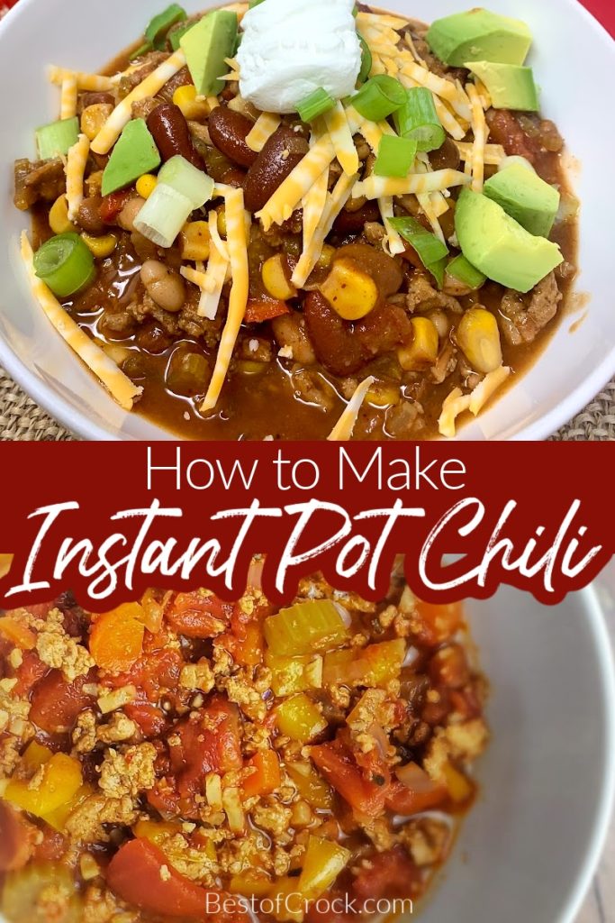 Knowing how to make Instant Pot chili can help make dinner recipes easier and allows you to meal prep chili like never before. Instant Pot Recipes with Beef | Instant Pot Recipes with Chicken | Instant Pot Recipes with Ground Turkey | Ways to Make Chili | Pressure Cooker Chili Tips | Tips for Making Chili | Family Dinner Recipes | Summer Chili Recipes | Instant Pot Summer Recipes #instantpot #chilirecipe
