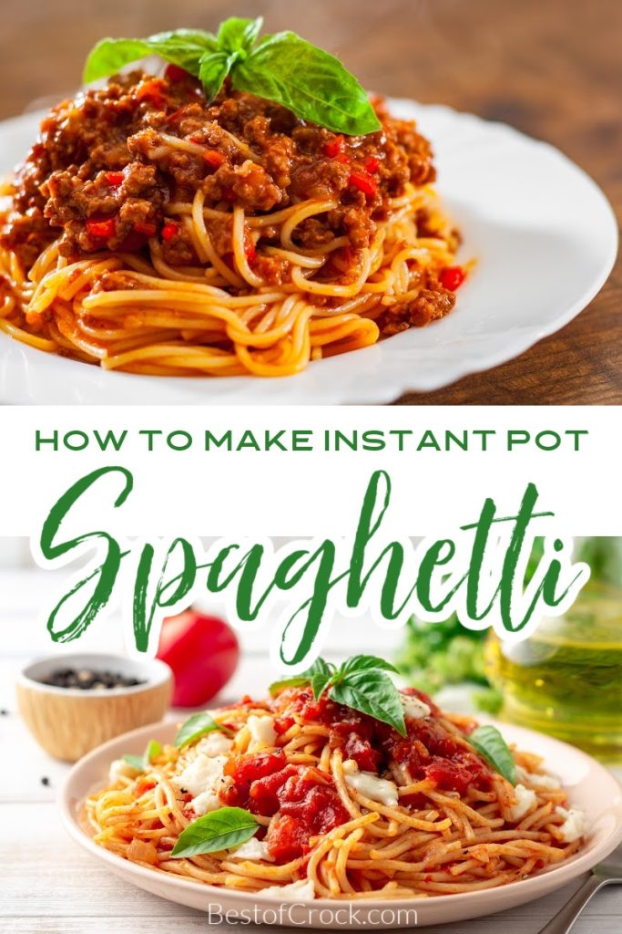 Learning how to make Instant Pot spaghetti is not as difficult as you may think and can make meal planning and easy dinner recipes easier than ever. Instant Pot Pasta | Date Night Recipes | Italian Recipes | Pressure Cooker Pasta Recipe | Instant Pot Pasta Sauce | Pressure Cooker Pasta Sauce Recipes | Easy Dinner Recipes | Easy Instant Pot Recipes | Instant Pot Recipes with Beef #instantpotrecipes #pastarecipes