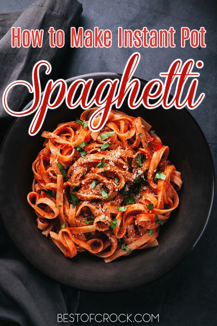 Learning how to make Instant Pot spaghetti is not as difficult as you may think and can make meal planning and easy dinner recipes easier than ever. Instant Pot Pasta | Date Night Recipes | Italian Recipes | Pressure Cooker Pasta Recipe | Instant Pot Pasta Sauce | Pressure Cooker Pasta Sauce Recipes | Easy Dinner Recipes | Easy Instant Pot Recipes | Instant Pot Recipes with Beef #instantpotrecipes #pastarecipes via @bestofcrock