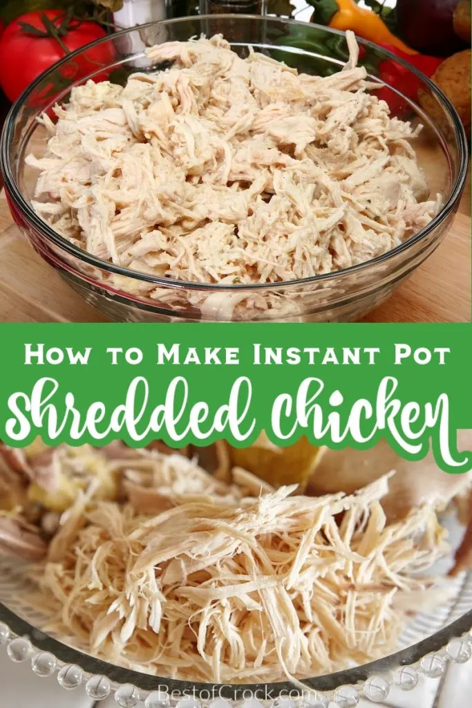 You can quickly learn how to make Instant Pot shredded chicken and then turn that shredded chicken into many different meals. Instant Pot Recipes with Chicken | Quick Chicken Recipes | Shredded Chicken Recipes | Instant Pot BBQ Shredded Chicken | Instant Pot Shredded Chicken Salad | Instant Pot Shredded Chicken Tacos | Instant Pot Shredded Chicken Sandwiches | Healthy Instant Pot Recipes | Meal Prep Chicken Recipes | Instant Pot Meal Prep Recipes #instantpot #dinnerrecipes