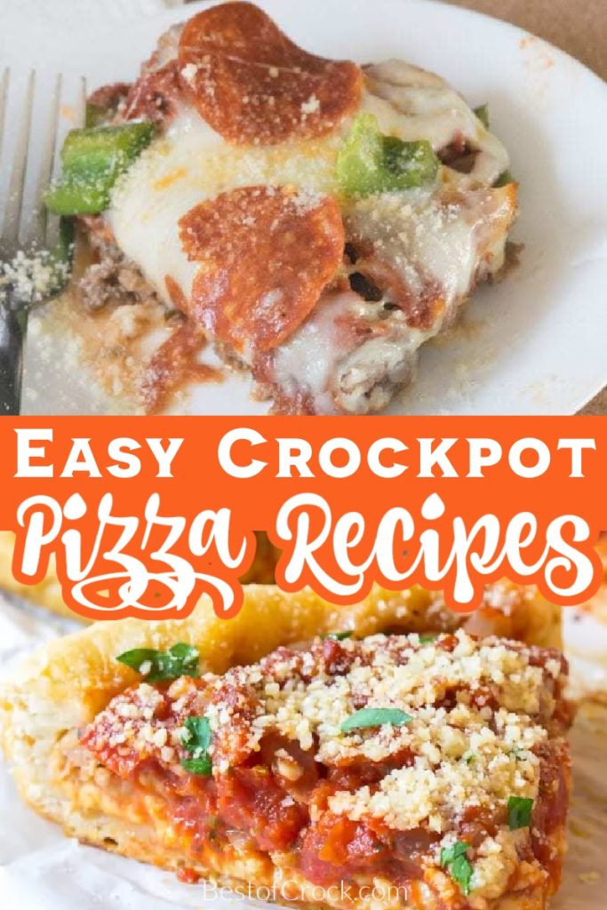 Crockpot pizza recipes make cooking dinner much easier, and each recipe is a kid friendly crockpot recipe, too. Crockpot Pizza Casserole Recipes | Slow Cooker Pizza Dip | Deep Dish Pizza Recipes Crockpot | Low Carb Pizza Recipes | Keto Crockpot Recipes #crockpot #pizza