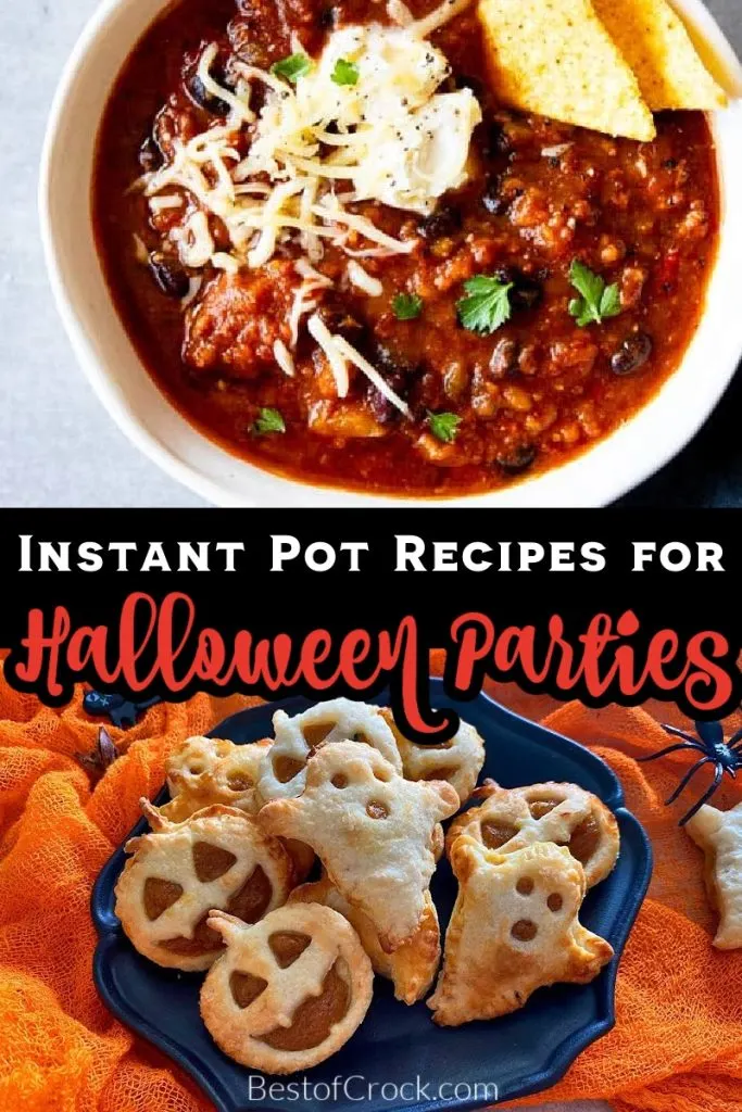 Instant Pot Halloween party recipes will help make cooking Halloween party food easier and quicker for party hosts. Halloween Party Ideas | Tips for Halloween Parties | Spooky Recipes for Halloween | Fun Recipes for Halloween | Pressure Cooker Halloween Party Recipes | Instant Pot Holiday Recipes | Instant Pot Party Recipes #instantpotrecipes #halloweenpartyrecipes