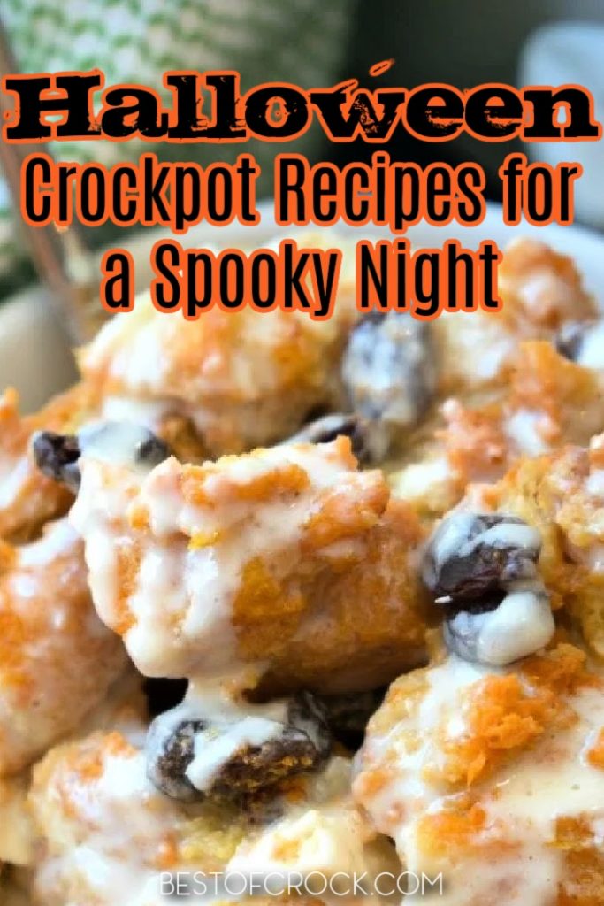Spooky recipes are perfect during the fall season, but you can make things easier with crockpot Halloween recipes. Halloween Recipes for Kids | Slow Cooker Halloween Recipes Parties | Halloween Appetizer Ideas | Spooky Snack Ideas | Fall Crockpot Recipes | Crockpot Halloween Snacks #halloween #crockpot
