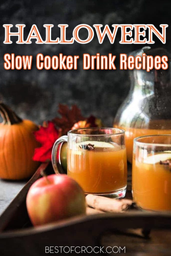 Try one of these easy Halloween slow cooker cider recipes to make your Halloween even more festive! Crockpot Drink Recipes| Fall Crockpot Drink Recipes | Slow Cooker Drink Recipes for Halloween | Crockpot Apple Cider Ideas | Halloween Drinks with Alcohol | Spooky Halloween Drink Recipes #halloween #slowcooker