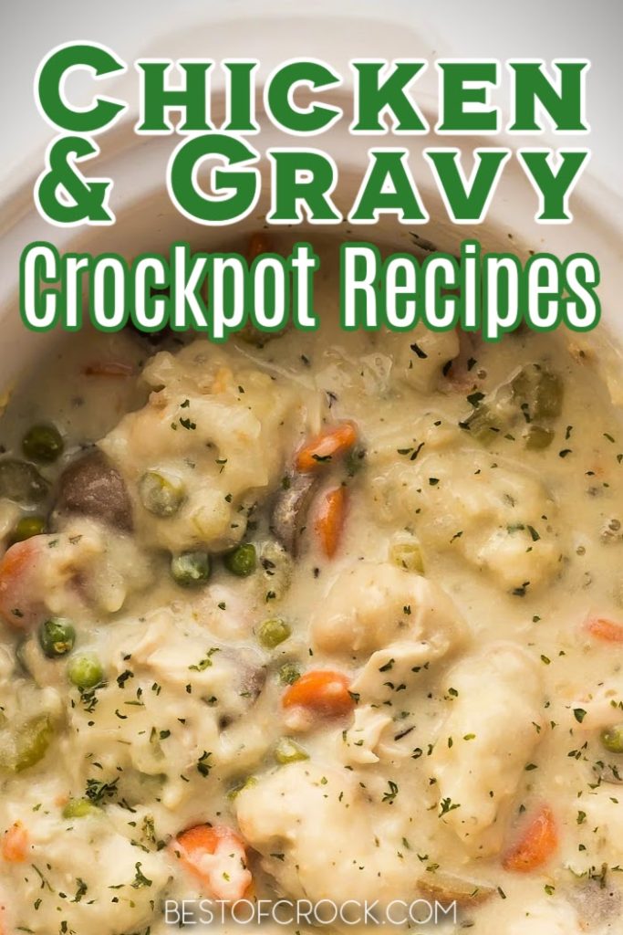 The best chicken and gravy crockpot recipes are filled with flavor and could serve as an entire meal in one dish. Crockpot Recipes with Chicken | Slow Cooker Recipes with Chicken | Chicken Dinner Recipes | Chicken Breast Recipes | Chicken Thighs Recipes | Dinner Recipes for a Crowd | Healthy Chicken Recipes | Flavorful Recipes with Chicken #chickenrecipes #crockpotrecipes