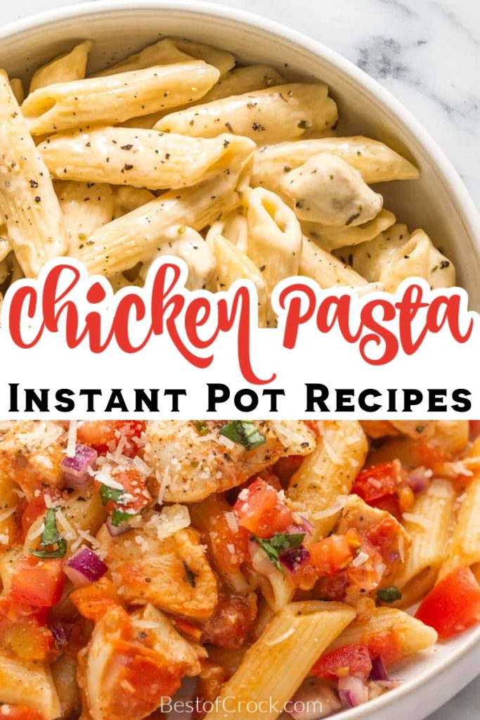Instant Pot chicken pasta recipes are perfect for romantic date night recipes or as easy family dinner recipes that everyone will enjoy. Instant Pot Recipes with Chicken | Instant Pot Date Night Recipes | Quick Date Night Recipes | Romantic Instant Pot Recipes | Instant Pot Italian Recipes | Italian Recipes for Two | Pasta Recipes for Two | Creamy Pasta Recipes | One Pot Pasta Recipes | One Pot Dinner Recipes #instantpot #pastarecipes