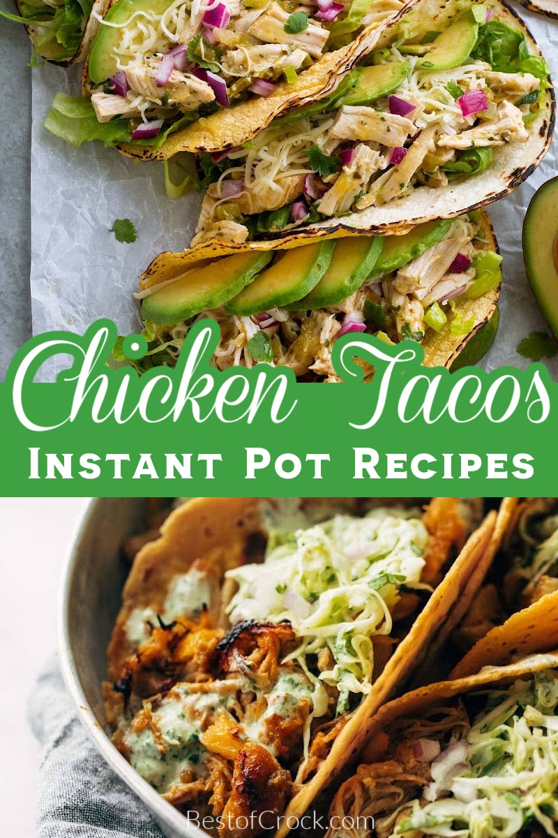 Instant Pot chicken tacos give you another option for chicken dinner recipes be it for a family dinner recipe or a party recipe! Instant Pot Recipes with Chicken | Instant Pot Mexican Recipes | Taco Tuesday Recipes | Instant Pot Taco Tuesday Recipes | Authentic Mexican Food Recipes | Unique Taco Recipes | Taco Recipes with Chicken | Pressure Cooker Taco Recipes | Pressure Cooker Recipes with Chicken #instantpotrecipes #tacotuesdayrecipes via @bestofcrock