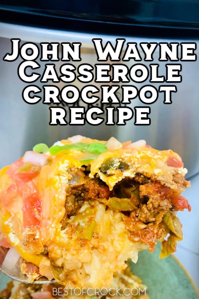 This delicious John Wayne casserole recipe is a classic and easy crockpot recipe to add to your meal plan for the week. John Wayne Potatoes | Cowboy Casserole | Slow Cooker Casserole Recipe | Crockpot Casserole Ingredients | Tater Tot Casserole #crockpot #casserole
