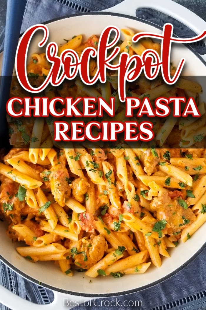 Crockpot chicken pasta recipes are perfect for date night dinners, family dinners, or anytime you are in the mood for an easy dinner recipe. Crockpot Recipes with Chicken | Crockpot Recipes with Pasta | Date Night Recipes | Crockpot Recipes for Two | Family Dinner Recipes | Easy Crockpot Recipes | Italian Dinner Recipes | Italian Crockpot Pasta Recipes #crockpotrecipes #pastarecipes via @bestofcrock