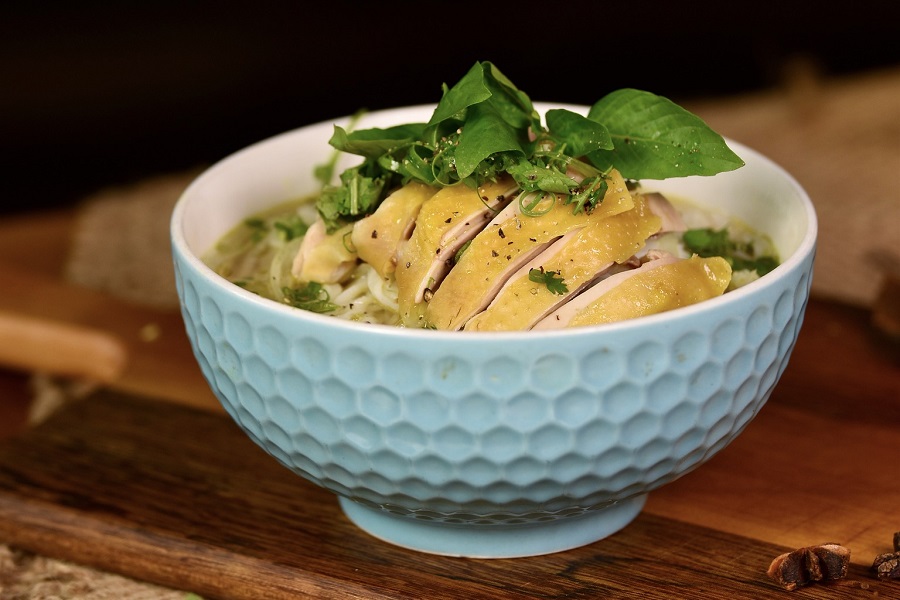 How to Make Instant Pot Chicken Noodle Soup Close Up of a Small Bowl of Chicken Noodle Soup