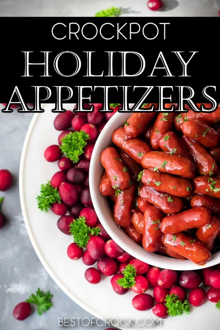 Crockpot holiday appetizers can make hosting holiday parties easier and pair perfectly with holiday dinner recipes. Crockpot Christmas Recipes | Crockpot Thanksgiving Recipes | Crockpot Recipes for New Years Eve | Slow Cooker Holiday Recipes | Crockpot Finger Foods | Holiday Season Recipes | Holiday Snack Recipes | Holiday Party Recipes #crockpotrecipes #partyfood