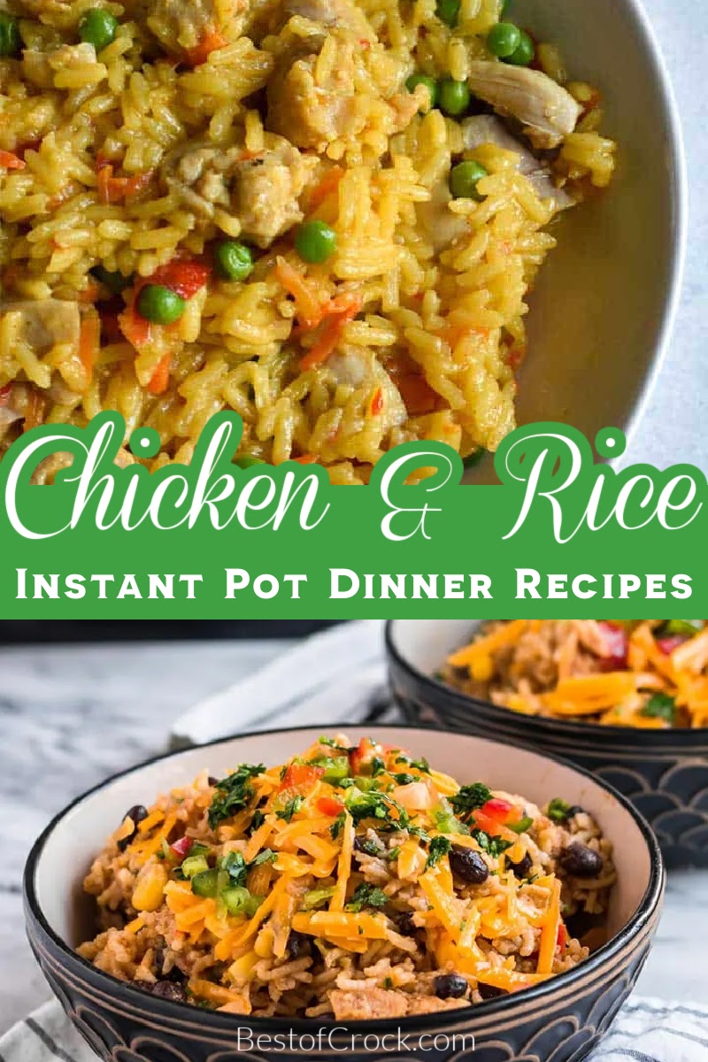Instant Pot chicken and rice recipes are perfect for family dinner recipes or make-ahead meals to help save time with meal prep. Instant Pot Recipes with Chicken | Easy Dinner Recipes | Pressure Cooker Recipes with Chicken | Instant Pot Dinner Recipes | Family Dinner Recipes | Instant Pot Rice Recipes | Pressure Cooker Recipes with Rice via @bestofcrock