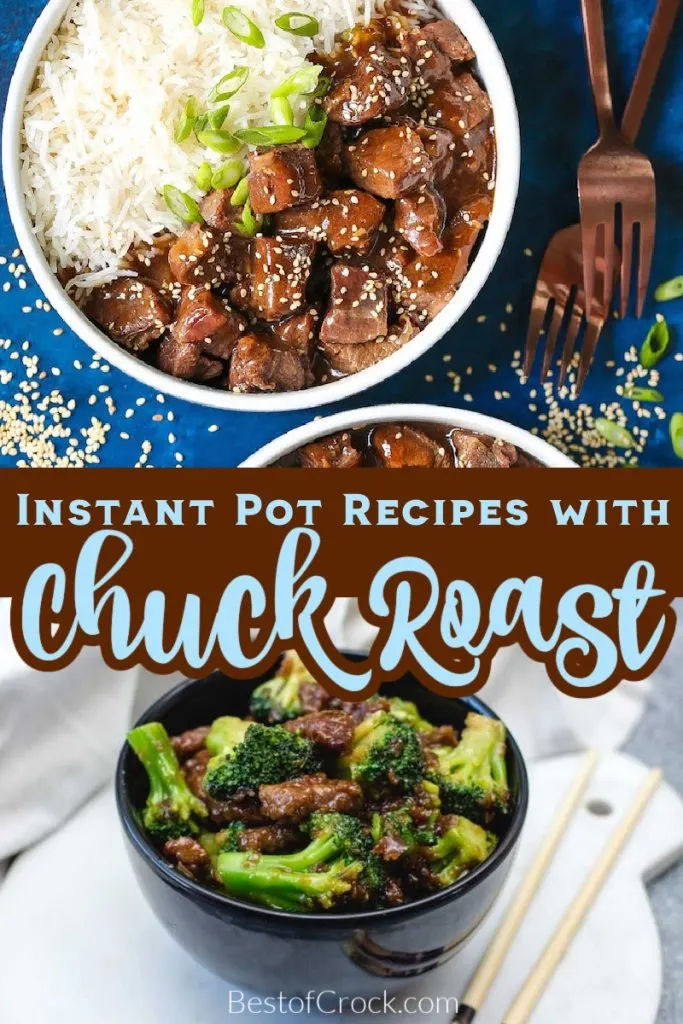 Instant Pot chuck roast recipes are perfect quick dinner recipes that pack a lot of flavor in a weeknight meal. Instant Pot Beef Recipes | Instant Pot Dinner Recipes | Pressure Cooker Recipes with Beef | Weeknight Dinner Ideas | Family Dinner Recipes | Dinner Recipes for a Crowd | Healthy Dinner Recipes | Beef Dinner Ideas | Dinner Recipes with Beef | Chuck Roast Dinner Recipes | Chuck Roast Ideas #beefdinner #instantpotrecipes