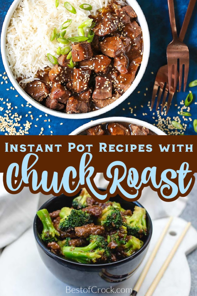 Instant Pot chuck roast recipes are perfect quick dinner recipes that pack a lot of flavor in a weeknight meal. Instant Pot Beef Recipes | Instant Pot Dinner Recipes | Pressure Cooker Recipes with Beef | Weeknight Dinner Ideas | Family Dinner Recipes | Dinner Recipes for a Crowd | Healthy Dinner Recipes | Beef Dinner Ideas | Dinner Recipes with Beef | Chuck Roast Dinner Recipes | Chuck Roast Ideas #beefdinner #instantpotrecipes via @bestofcrock