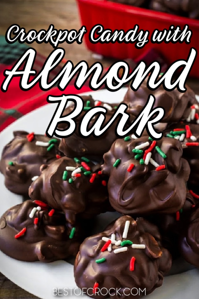 Crockpot candy recipes with almond bark are simple to make, delicious crockpot snacks, or can even become part of a crockpot dessert. Crockpot Dessert Recipes | Crockpot Snack Recipes | Crockpot Holiday Recipes | Slow Cooker Candy Recipes | Slow Cooker Recipes with Chocolate | Homemade Candy Recipes | Slow Cooker Recipes for the Holidays #crockpotrecipes #candyrecipes via @bestofcrock