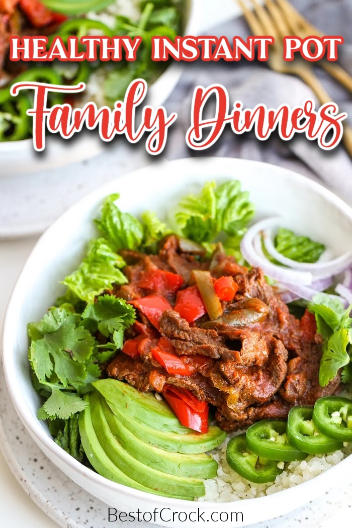 Healthy Instant Pot family dinners are perfect for weeknight dinners and healthy meal planning. Healthy Dinner Recipes | Healthy Family Dinner Recipes | Dinner Recipes for a Crowd | Healthy Eating Tips | Healthy Recipes for Families | Weeknight Dinner Recipes | Quick Dinner Recipes | Dinner Recipes for Busy Families #instantpotrecipes #mealplanning