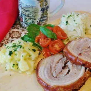 Instant Pot Pork Roast Recipes Overhead View of a Pork Dinner