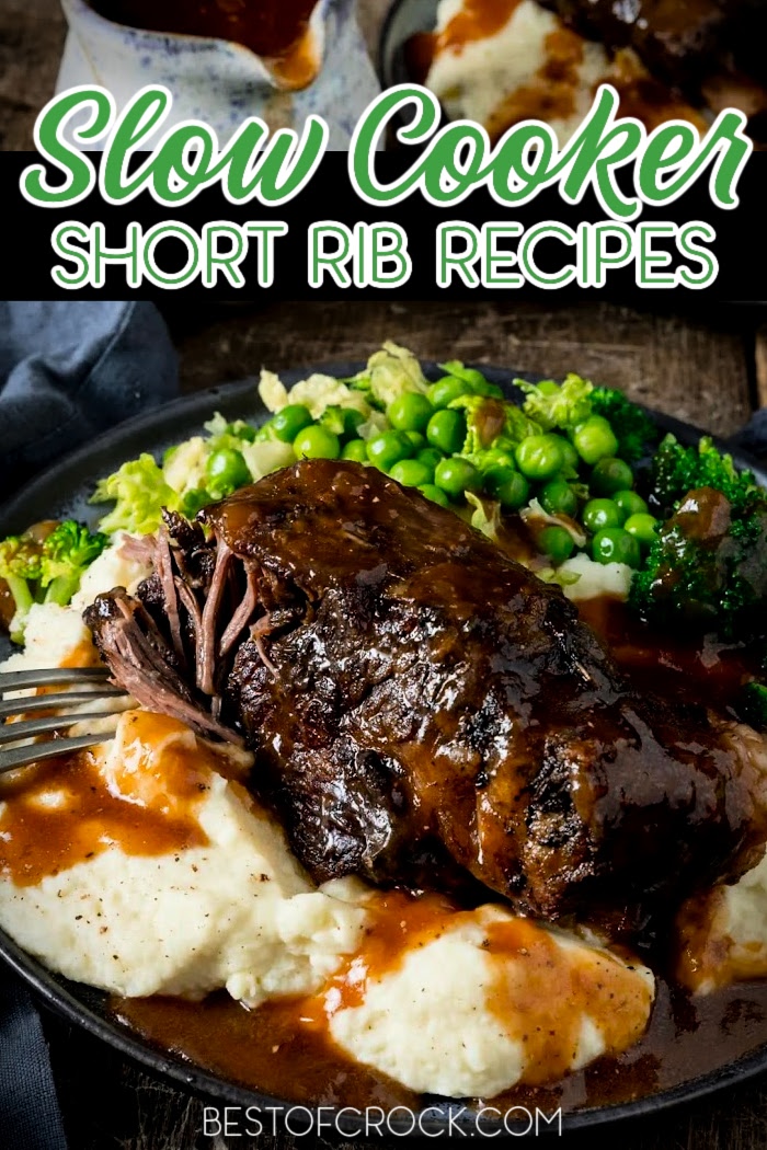 Slow Cooker Short Ribs Recipes can make you rethink the way you look at the best meats for grilling and how you cook ribs. Crockpot Ribs Recipes | Crockpot Recipes with Beef | Wine Braised Crockpot Recipes | Crockpot Recipes with Red Wine | Beef Dinner Recipes | Dinner Party Recipes | Slow Cooker Beef Recipes | Slow Cooker Ribs Recipes | Crockpot Recipes for Summer | Summer Slow Cooker Recipes #slowcooker #beefrecipes via @bestofcrock