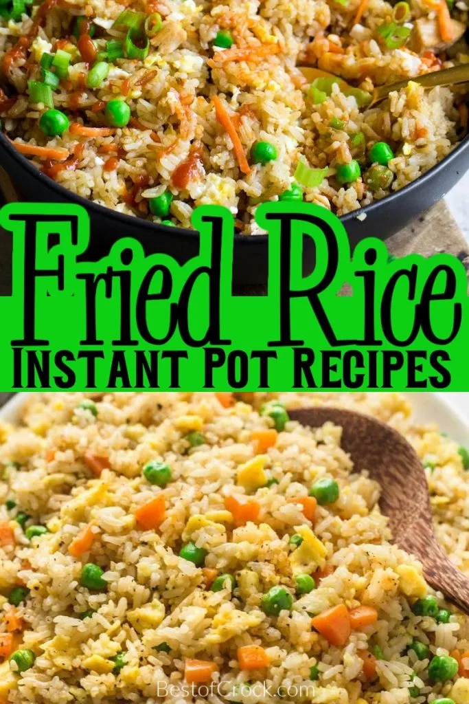 The best Instant Pot chicken fried rice recipes mean make at home Asian inspired dinners can be easy! Pressure Cooker Fried Rice Recipes | Instant Pot Side Dishes | Instant Pot Chinese Food Recipes | Easy Fried Rice Recipes | Asian Chicken and Rice Recipes | Instant Pot Chinese Food | Instant Pot Asian Recipes | Asian Side Dish Recipes | Chinese Side Dishes | Instant Pot Recipes with Chicken #instantpotrecipes #chinesefood