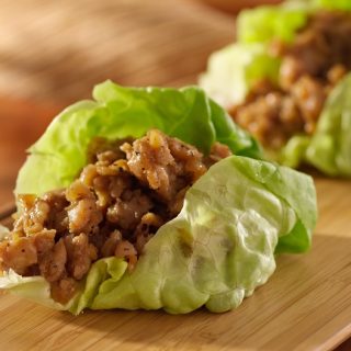 Crockpot Dinner Recipes with Ground Chicken Close Up of a Chicken Lettuce Cup