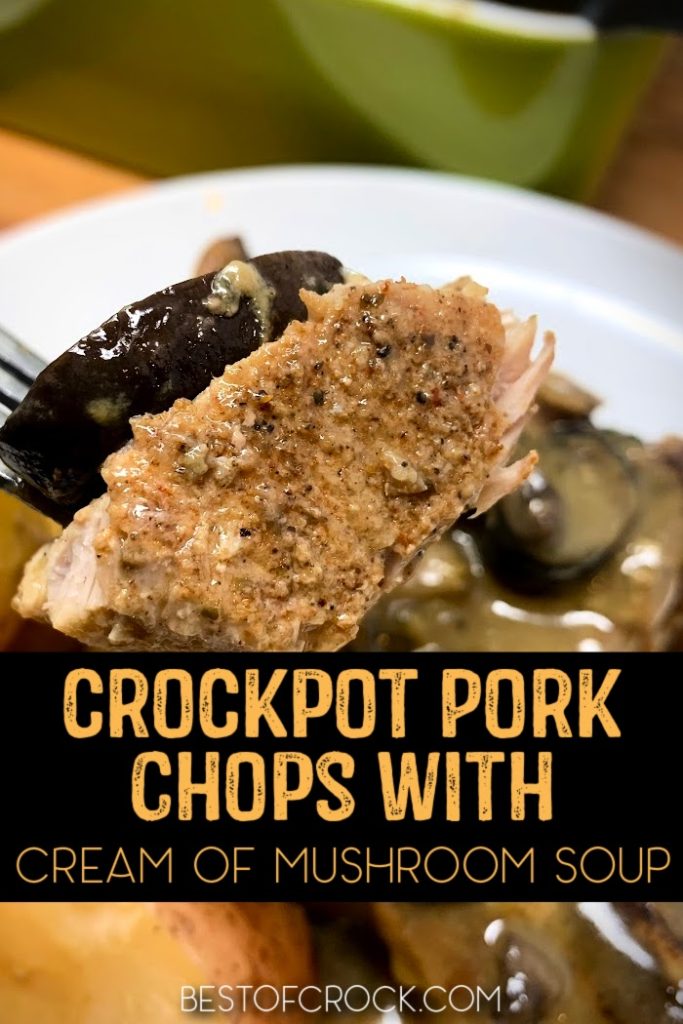 This crockpot pork chops with cream of mushroom soup recipe is easy to make and perfect for meal planning each week. Pork Chops and Potatoes | Crockpot Recipes with Pork | Slow Cooker Pork Chops | Crockpot Cream of Mushroom Soup | Crockpot Dinner Recipes | Easy Crockpot Recipes | Easy Dinner Recipes #dinnerrecipes #crockpotrecipes