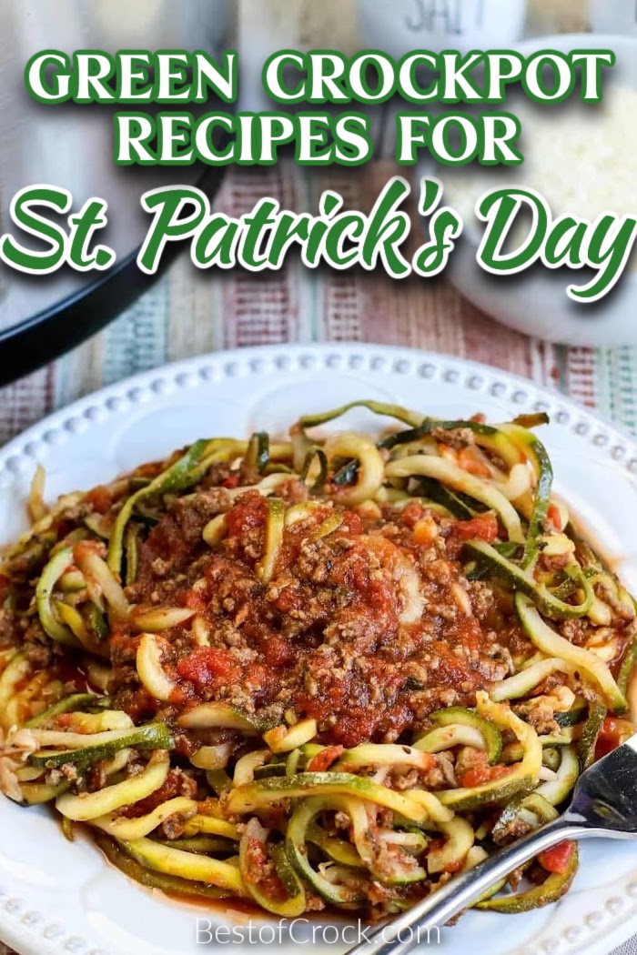 Celebrate the holiday with these green St Patrick’s Day crock pot recipes. They also make for easy St Patties Day party recipes! Crockpot St Patricks Day Recipes | St Patricks Day Party Food| St Pattie's Day Crockpot Recipes | Green Slow Cooker Recipes | St Patricks Day Dinner Recipes | Green Leprechaun Dinner Ideas | Crockpot Holiday Recipes | Slow Cooker Party Recipes #stpatricksday #crockpotrecipes