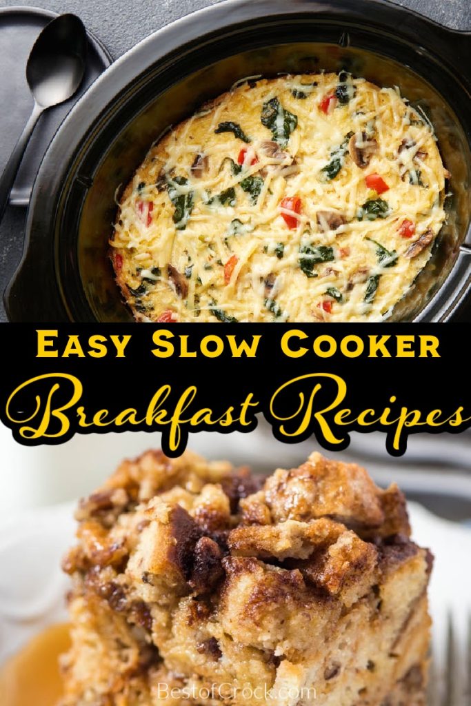 Wake up to the best slow cooker breakfast recipes you can use to sleep in later and enjoy healthy breakfast recipes to start your day! Slow Cooker Overnight Recipes | Crockpot Breakfast Recipes | Tips for Eating Breakfast | Easy Breakfast Recipes | Dump and Go Breakfast Recipes | Slow Cooker Bacon Recipes | Slow Cooker Recipes with Eggs | Crockpot Egg Recipes #slowcookerrecipes #breakfastrecipes