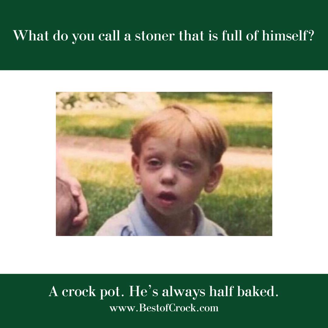 Funny Crockpot Quotes About Life What do you call a stoner that is full of himself? A crock pot. He’s always half baked.