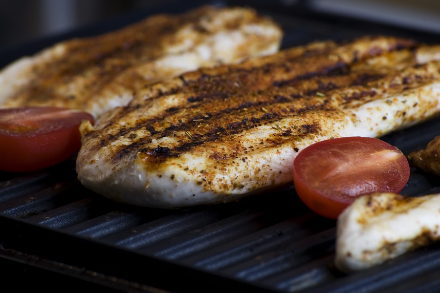 High Protein Grocery List  Close Up of Chicken Breasts on a Grill