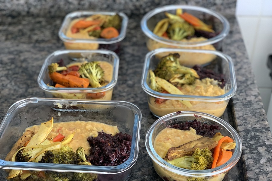 Instant Pot Meal Prep Recipes for Spring Meal Containers Filled with Veggies and Meat