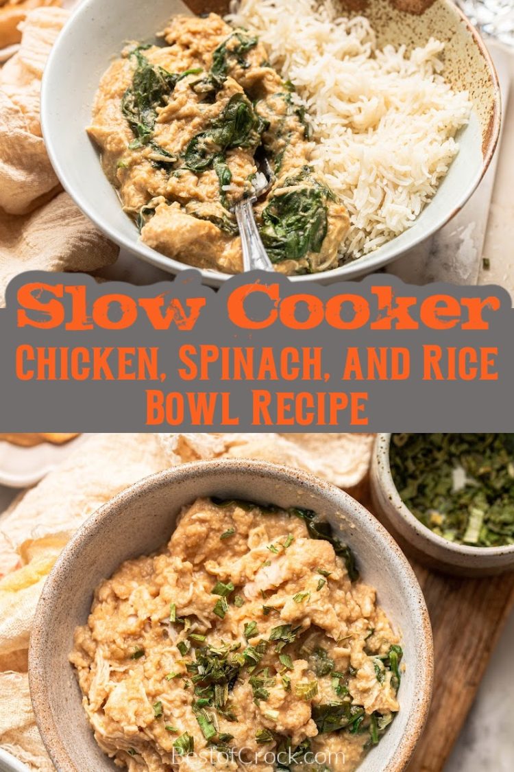 Slow Cooker Chicken and Spinach Rice Bowl Recipe