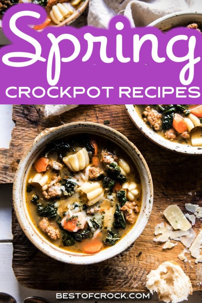 Spring crockpot recipes use fresh produce that’s in season during spring which means more flavor and better-tasting crockpot dinner recipes. Crockpot Dinner Recipes | Slow Cooker Dinner Recipes | Slow Cooker Spring Recipes | Crockpot Recipes for Spring | Spring Ingredients in Season | Healthy Crockpot Recipes | Easy Spring Dinner Recipes | Spring Recipes for Dinner | Healthy Spring Recipes #springrecipes #crockpotrecipes