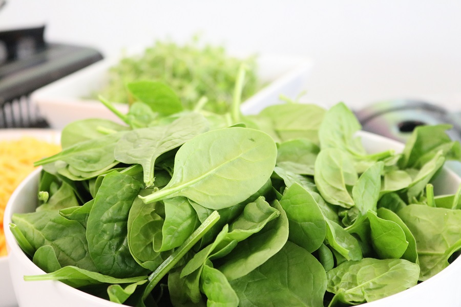 Spring Crockpot Recipes Close Up of Fresh Spinach